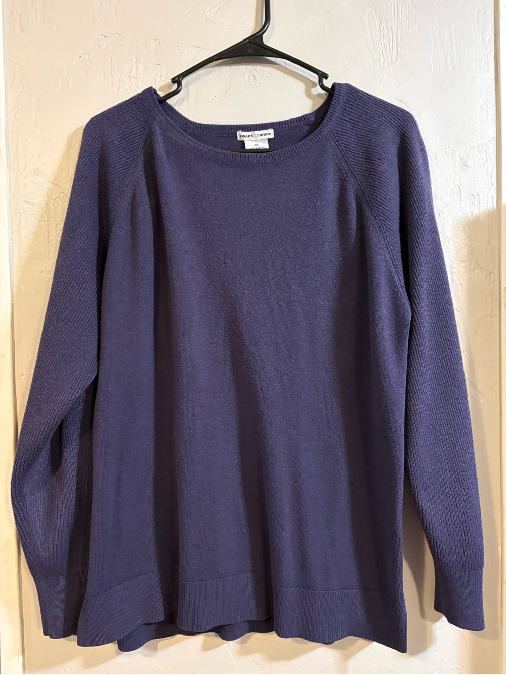 Sweet Romeo Purple Crewneck Knit Sweater